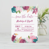 おしゃれでカラフルなフラメンコジャングル 招待状 (スタンド正面)