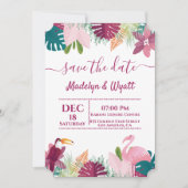 おしゃれでカラフルなフラメンコジャングル 招待状 (正面)