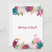 おしゃれでカラフルなフラメンコジャングル 招待状 (裏面)