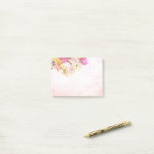 おしゃれでカラフルな水彩花の植物学的な結婚式 ポストイット (デスク上)