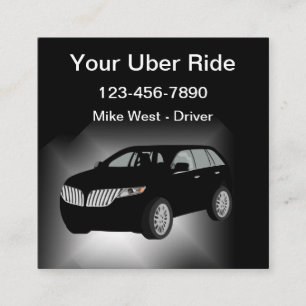 おしゃれでクールなUberドライバー配車サービス スクエア名刺