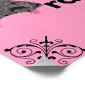 おしゃれでゴージャスなラチェット | ピンクとブラックの下着 ポスター (角)