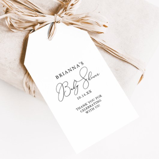 おしゃれでシンプルなベビーシャワーギフトタグ ギフトタグ