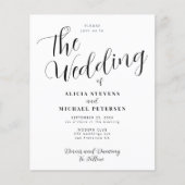 おしゃれでシンプルな写真付きウェディング招待状 (正面)