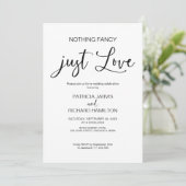 おしゃれでシンプルな愛の挙式 招待状 (スタンド正面)