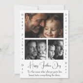 おしゃれでシンプルな父の日カード 3枚のカスタム写真 シーズンカード (正面)