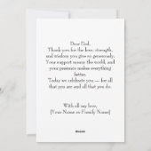 おしゃれでシンプルな父の日カード 3枚のカスタム写真 シーズンカード (裏面)