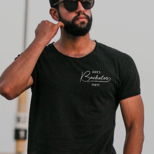 おしゃれでシンプルな独身最後の夜Tシャツ Tシャツ