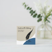 おしゃれでスタイリッシュな上質な公証人ビジネスカード スクエア名刺 (スタンド正面)
