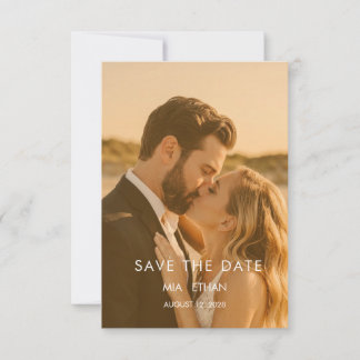 おしゃれでスタイリッシュな結婚式のセーブ・ザ・デートカード セーブザデート