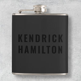 おしゃれでトレンディなブラックアウト モダン ミニマリスト シンプル フラスク