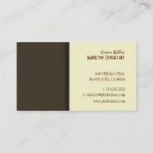 おしゃれでトレンディなレトロカラーの名刺 名刺 (裏面)