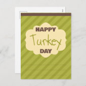 おしゃれでハッピーな感謝祭 シーズンポストカード (正面/裏面)