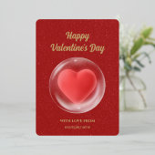おしゃれでミニマルなバレンタインカード 箔シーズンカード (立ち正面)