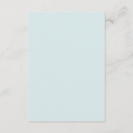 おしゃれでミニマルなブルーの結婚式のゲスト詳細 エンクロージャーカード (裏面)