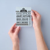 おしゃれでモダンなタクシー会社　料金一覧付き チラシ (手)