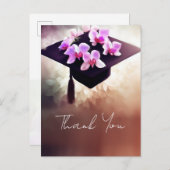 おしゃれでユニークな卒業式の感謝を伝えるポストカード 案内ポストカード (正面/裏面)