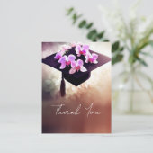 おしゃれでユニークな卒業式の感謝を伝えるポストカード 案内ポストカード (スタンド正面)