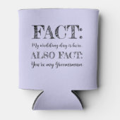 おしゃれでユーモアな事実！仲間の結婚式でのプロポーズに最適なライトブルーのギフト 缶クーラー (正面)