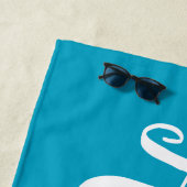 おしゃれで個性的な名前入りスクリプトカレグラフィートレンド ビーチタオル (インサイチュ)