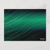 おしゃれで大胆なグリーンの誕生日メッセージ ポストカード (裏面)