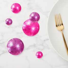 おしゃれで大胆なピンクのグリッター レトロ ディスコボール 結婚式 コンフェッティ