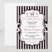 おしゃれで大胆なベイビーシャワーの招待状 招待状 (正面/裏面)