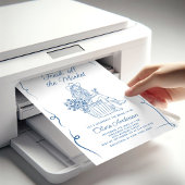 おしゃれで新鮮な市場からインスパレーションを得たブライダルシャワー 招待状