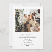 おしゃれで明るい現代のミニマル写真 シーズンカード (裏面)