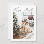 おしゃれで明るい現代的なミニマル写真 シーズンカード (正面)