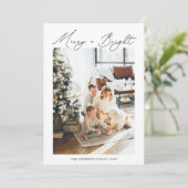 おしゃれで明るい現代的なミニマル写真 シーズンカード (スタンド正面)