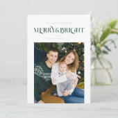 おしゃれで明るい青いクリスマスホリデーカード シーズンカード (スタンド正面)