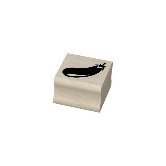 おしゃれで楽しいナスのアート ミニ ラバースタンプ (スタンプ)