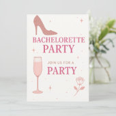 おしゃれで楽しいブライズパーティー招待状のデザイン 招待状 (スタンド正面)