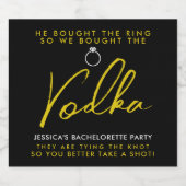 おしゃれで楽しいブライズパーティー用 ラベル付き Liquor Bottle リキュールボトルラベル (シングルラベル)