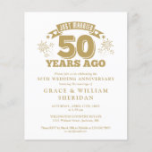 おしゃれで楽しい50周年結婚記念日の写真招待状 (正面)