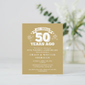 おしゃれで楽しい50周年結婚記念日の写真招待状 (スタンド正面)