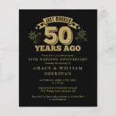 おしゃれで楽しい50周年結婚記念日招待状(予算プラン) (正面)