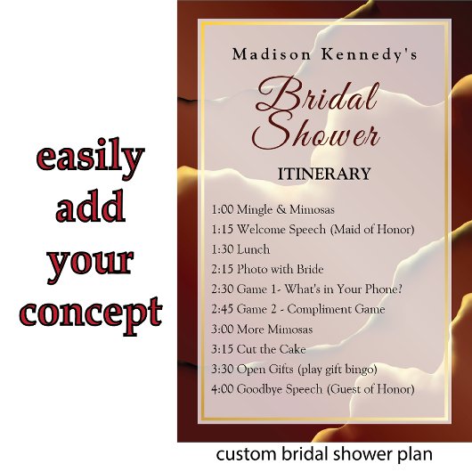 おしゃれで楽しい ブライダルシャワー イベント インク 地球の色調 ポスター