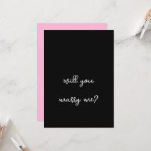 おしゃれで洗練された結婚プロポーズカード