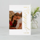 おしゃれで特別なエンゲージメント写真のホリデーカード 箔シーズンカード (立ち正面)