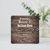 おしゃれで素朴なウェディングパーティー招待状 招待状 (スタンド正面)