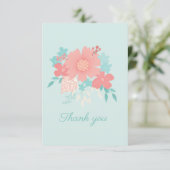 おしゃれで美しい花のデザイン サンキューカード (スタンド正面)