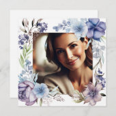 おしゃれで花柄の母の日のカードにオリジナルの写真を シーズンカード (正面/裏面)