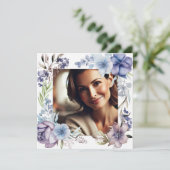 おしゃれで花柄の母の日のカードにオリジナルの写真を シーズンカード (スタンド正面)