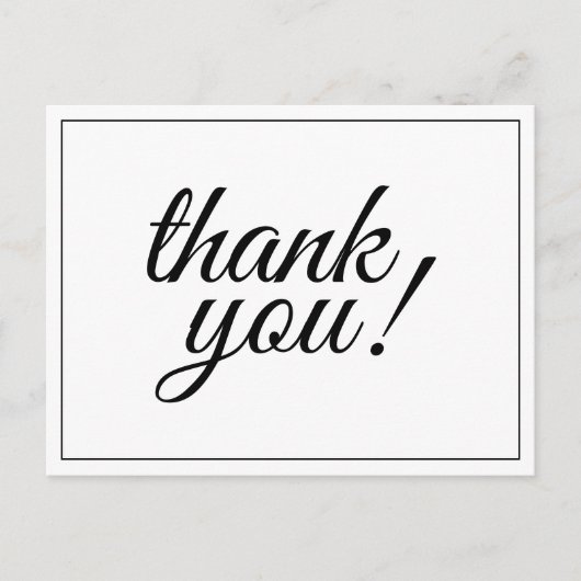 おしゃれで豪華な「ありがとう！」ポストカード ポストカード (正面)