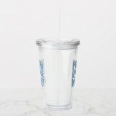 おしゃれで遊び心のあるブルーの「Fresh Off The Market」アクリルタンブラーは、結婚 アクリルタンブラー (右)