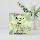 おしゃれで非伝統的なマリファナのウェディングデザイン 招待状 (スタンド正面)