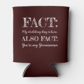 おしゃれで面白い事実：仲間の結婚式でのプレゼントに最適なワインボトル、深紅 缶クーラー (正面)