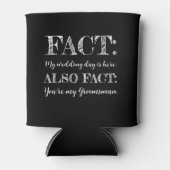 おしゃれで面白い事実：仲間の結婚式でのプロポーズ　黒 缶クーラー (正面)